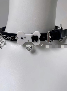 朋克小狗choker手环项朋克风手链链条亚文化暗黑