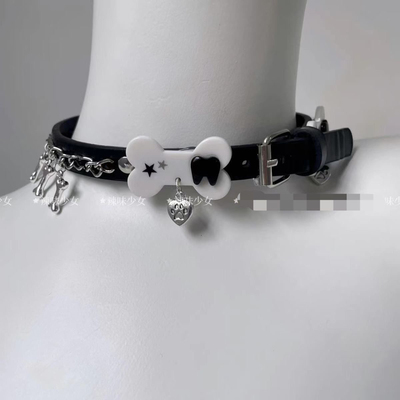 朋克小狗choker手环项朋克风手链链条亚文化暗黑