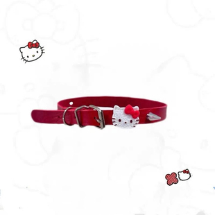 原创小众设计可爱红色铆钉新年y2k项圈chocker