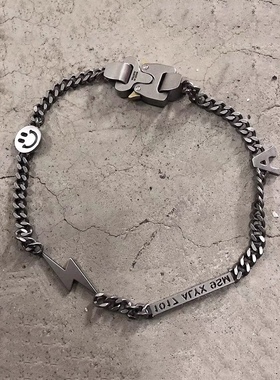 SAZ Hero Chain 原创高街机能风金属安全扣INS男女网红钛钢短项链