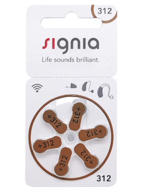 德国进口西嘉signia助听器锌空纽扣电池+312 PR41电子AS312