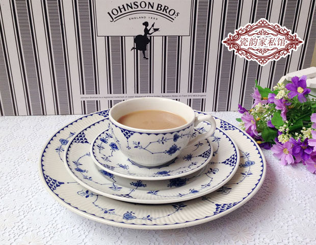 外贸出口英国海盗花中西餐盘咖啡杯