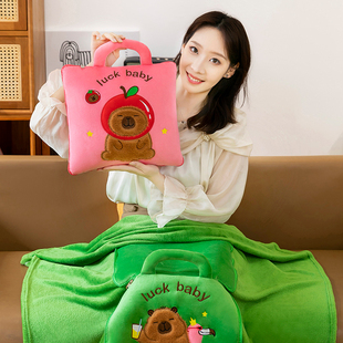 抱枕被子两用靠枕折叠毯汽车内靠垫枕头二合一空调办公室午睡神器