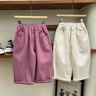 洋气童装女童休闲裤儿童秋季裤子纯棉宽松时尚长裤男宝宝秋装新款