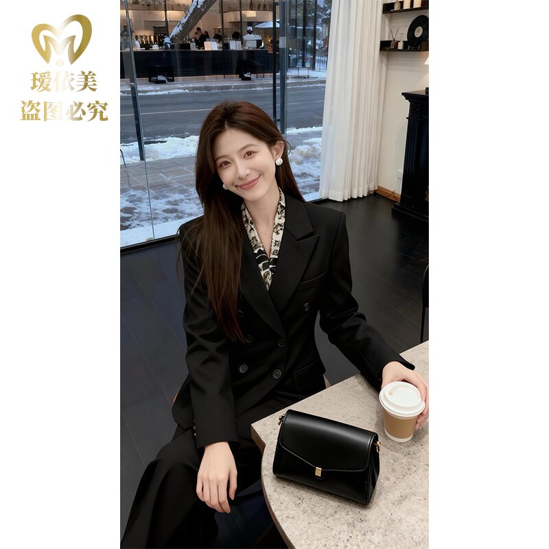 职业装西装套装女职场正装双排扣西服外套气质显高瘦通勤高级感