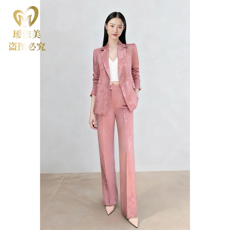 高端西装女秋冬通勤职业装显瘦时尚西服显瘦气质休闲国风醋酸中式