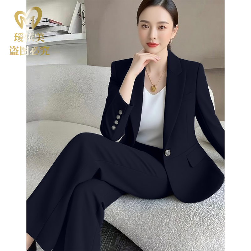 高端西装套装女秋冬通勤职业装显瘦时尚正肩西服两件套女神范气质