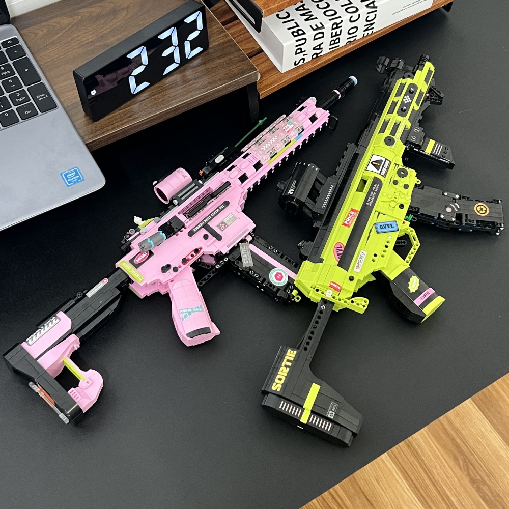 维克托冲锋枪武器大师MP5积木枪男孩益智儿童玩具枪模型生日礼物
