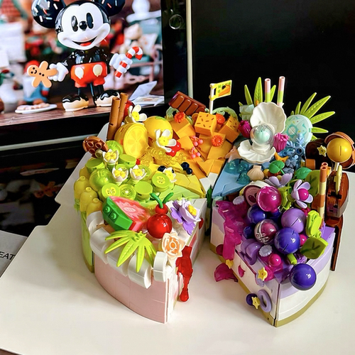 砖也BRICK YES生日蛋糕积木益智拼装女孩益智玩具教师节生日礼物