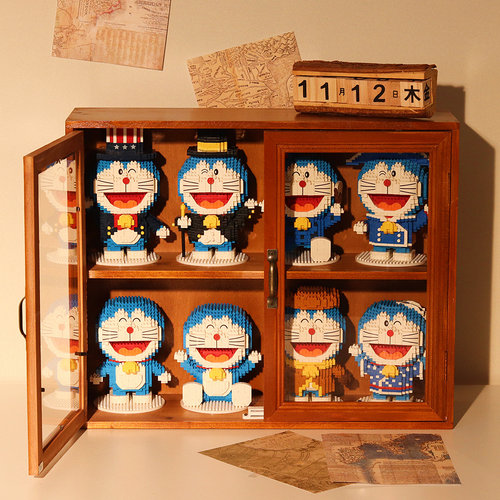 哆啦A梦12生肖星座拼装积木益智玩具男女孩礼物生日学生儿童礼物