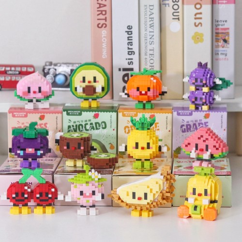 女孩益智生日礼物水果草莓卡通积木拼装拼图玩具儿童暑假学生礼物