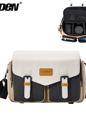 CADeN卡登撞色相机包 适用佳能富士尼康索尼摄影专业斜挎反包D99
