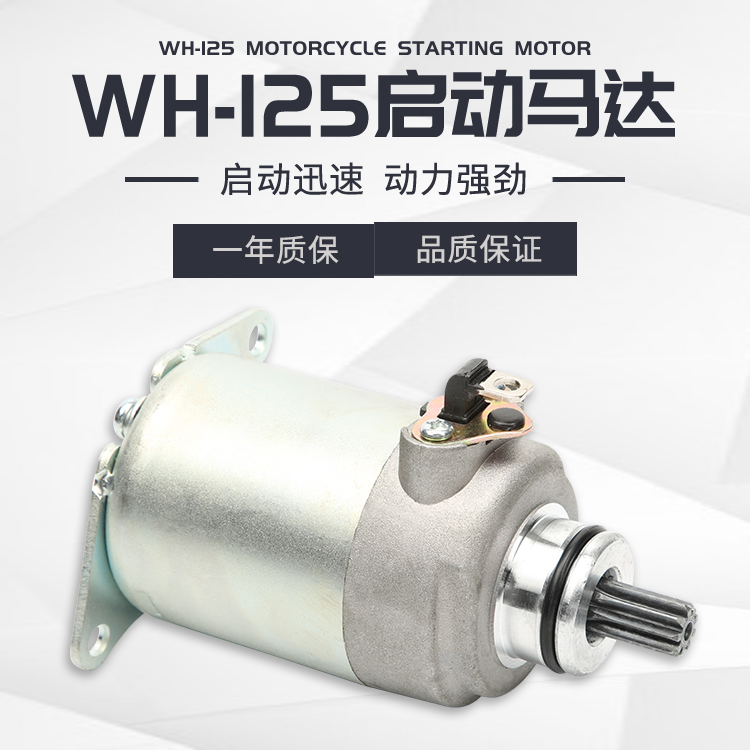 适用踏板车WH125T-3-3A-5-5A-6喜俊启动马达 佳颖大公主启动电机 摩托车/装备/配件 马达/起动电机 原图主图