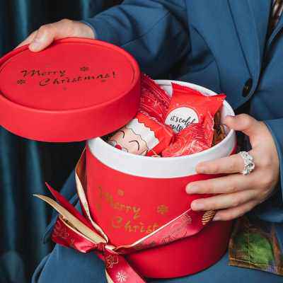 圣诞抱抱桶烘焙christmas bucket新年圣诞节甜品礼盒平安夜苹果糖