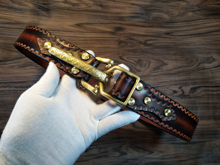 利特尔顿纯百搭手工骑兵扣皮带