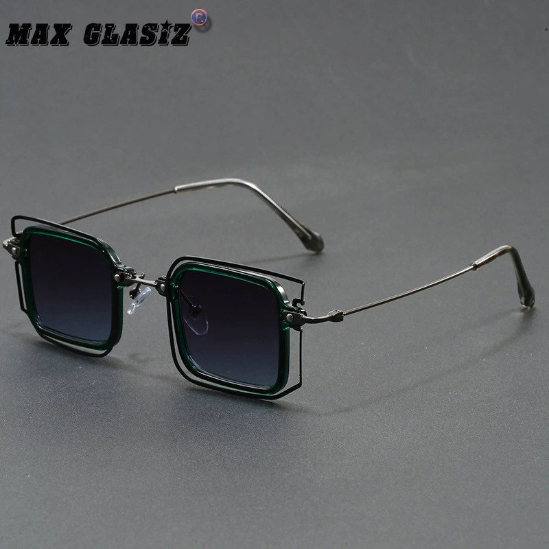 小众时尚超轻双层方框设计潮流时髦太阳镜高级感墨镜防蓝光平光镜