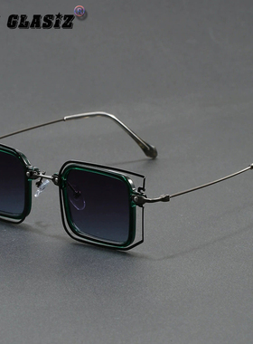 小众时尚超轻双层方框设计潮流时髦太阳镜高级感墨镜防蓝光平光镜