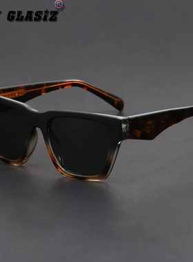 新款简约方形框丙酸插针太阳镜方框眼镜时尚街拍墨镜遮阳街头风格