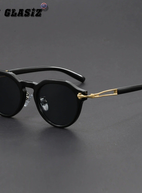 欧美复古方框太阳镜女豹纹防晒墨镜潮流墨镜男女通用防蓝光平光镜