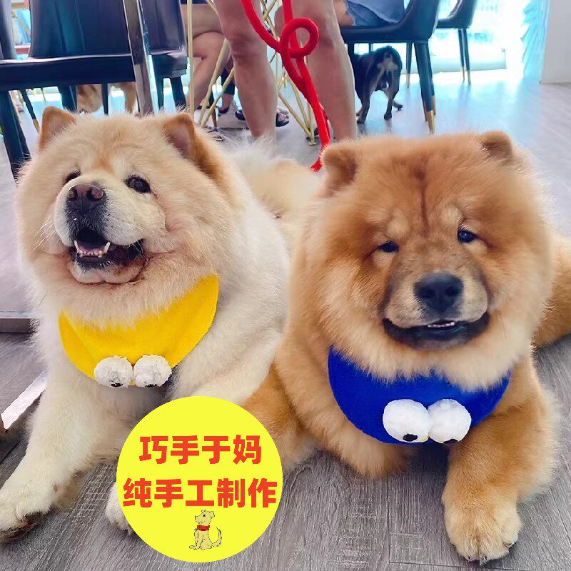 原创芝麻街宠物狗狗口水巾松狮