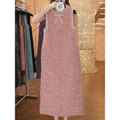 高档轻奢贵夫人加厚背心裙女2025秋季 新款 小众设计显瘦百搭A字裙