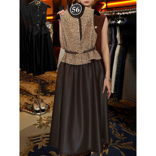 高级感气质名媛假两件背心裙2026春冬新款超仙减龄洋气显瘦A字裙