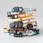 猫咪项圈定制真皮柔软防窒息防丢失猫牌刻字狗牌AirTag小型犬项圈