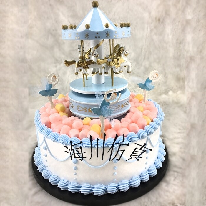 仿真新款蓝色旋转木马圆形棉花糖生日蛋糕模型橱窗创意拍摄道具|msdalam kategori Aksesori rumah, pasu/bunga/bunga tiruan/perhiasan imitasi, Simulasi buah-buahan - dari Buy2taobao.com untuk memberikan perkhidmatan ejen Taobao profesional membeli