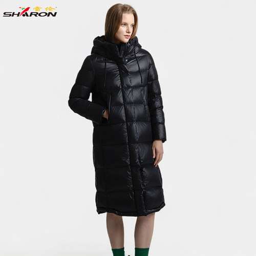 雪伦女士长款羽绒服冬季