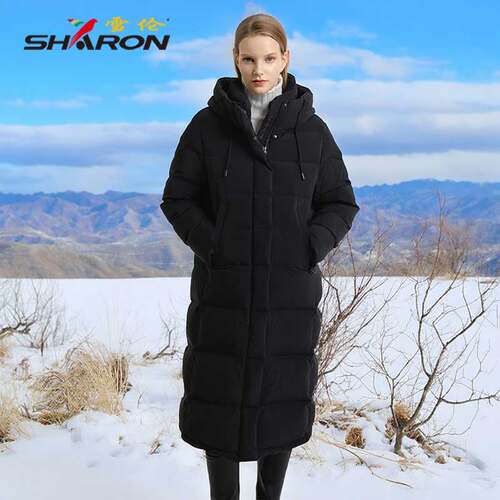 雪伦女士长款羽绒服冬季
