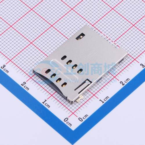 C7020-02 SIM卡座 6+2P 自弹式  自弹卡座