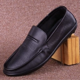 Летние туфли для кожаной обуви для отдыха, кожаная дышащая обувь, из натуральной кожи, воловья кожа