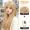 White girl group color milk tea, white gold 55CM+hair net