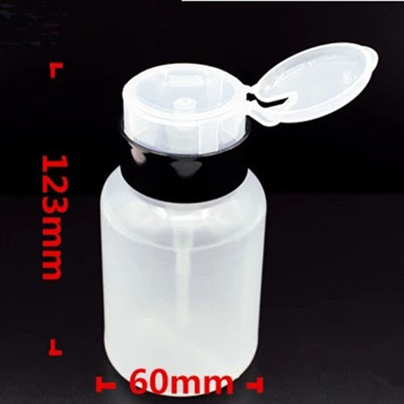 200ML塑料按压式工业防漏酒精瓶 FTTH光纤到户冷接工具 指甲水瓶