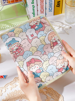 三年二班带拉链孕检收纳册可折叠便携收纳袋活页产检报告检查单档