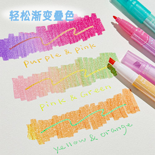 三年二班叠色闪光荧光笔划重点