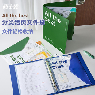 best收纳册活页文件夹资料册试卷检查收纳袋学习资料整理资料夹乐谱夹翻页收集册内置文件F the 三年二班 All