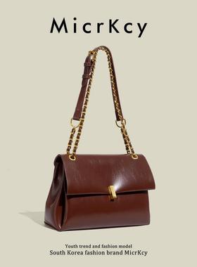 Micr&Kcy今年流行包包女士2025新款覆古高级感洋气炼条包单肩斜挎