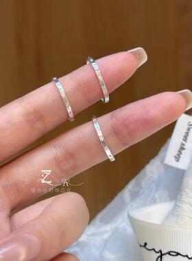 纯银s925 星芒星星镶钻女戒 开口可调节轻奢 高级感