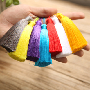 8cm短胖流苏真丝 中国结diy穗子 吊穗装饰佛珠配件冰丝小胖穗挂饰