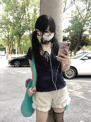 嘎嘎显瘦 假两件修身T恤 短袖上衣 莓派派原创