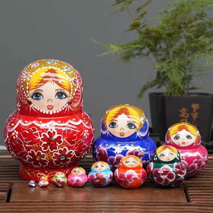 俄罗斯套娃10层烤漆精品哈尔滨满洲里旅游纪念品节日礼物摆件玩具