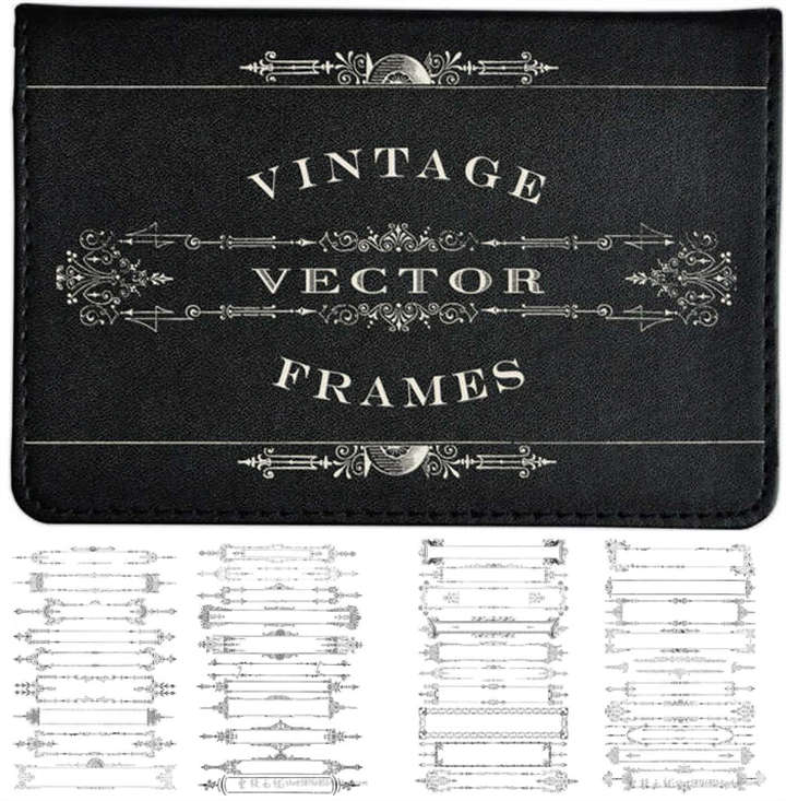 A1388矢量60个1800年代复古欧式花纹分隔符花边 AI设计素材+png