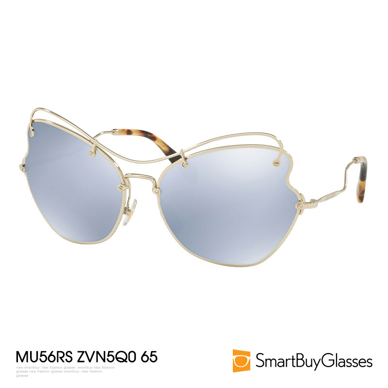 【预售】miumiu太阳镜女时尚蝴蝶形细框潮流街拍墨镜mu56rs