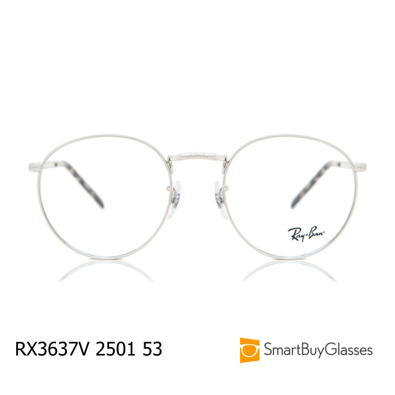 rayban眼镜雷朋金属圆框男女复古细框超轻光学镜架 RX3637V