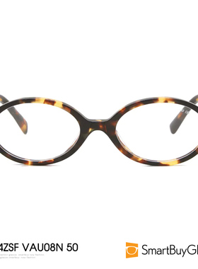 miumiu书呆子眼镜框架玳瑁色女有鼻托复古扁圆框眼镜架 MU04ZSF