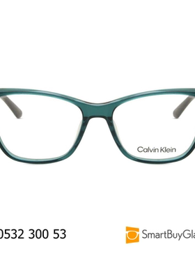 Calvin Klein猫眼方框眼镜架女士绿色光学镜框 CK20532