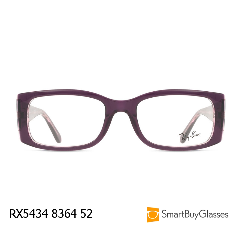 rayban眼镜雷朋紫色方框板材眼镜架男女时尚光学镜框RX5434