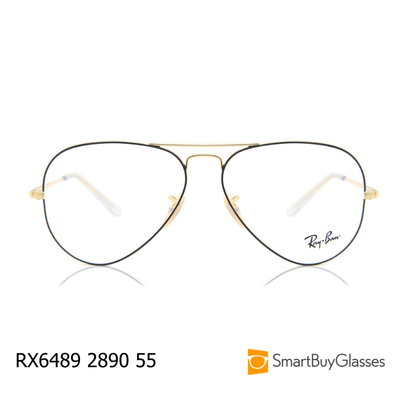Ray-Ban/雷朋 光学眼镜金属细框眼镜架男女通用飞行员镜框 RX6489