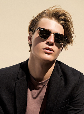 Rayban雷朋太阳镜男李治廷小贝同款高级风半框型男墨镜 RB3016